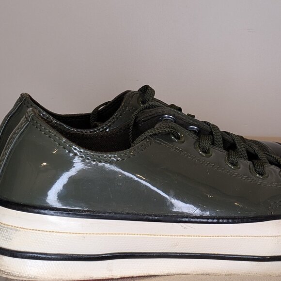 Converse Chuck Taylor 70 Olive Patent Leather - Women 7.5 - Picture 10 of 11